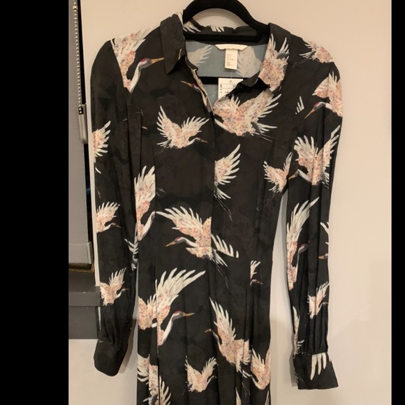 H&M long sleeve Bird Dress New with tags - Picture 4 of 4
